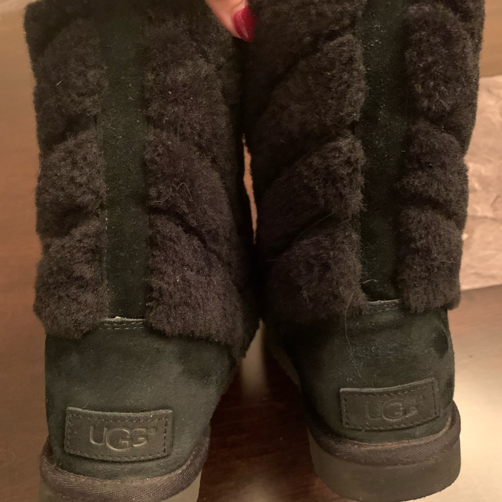 Genuine UGG shearling black boots.